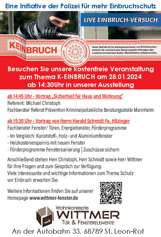 K-Einbruch-Schutz vor Einbruch-Veranstaltung am 24.01.2024u